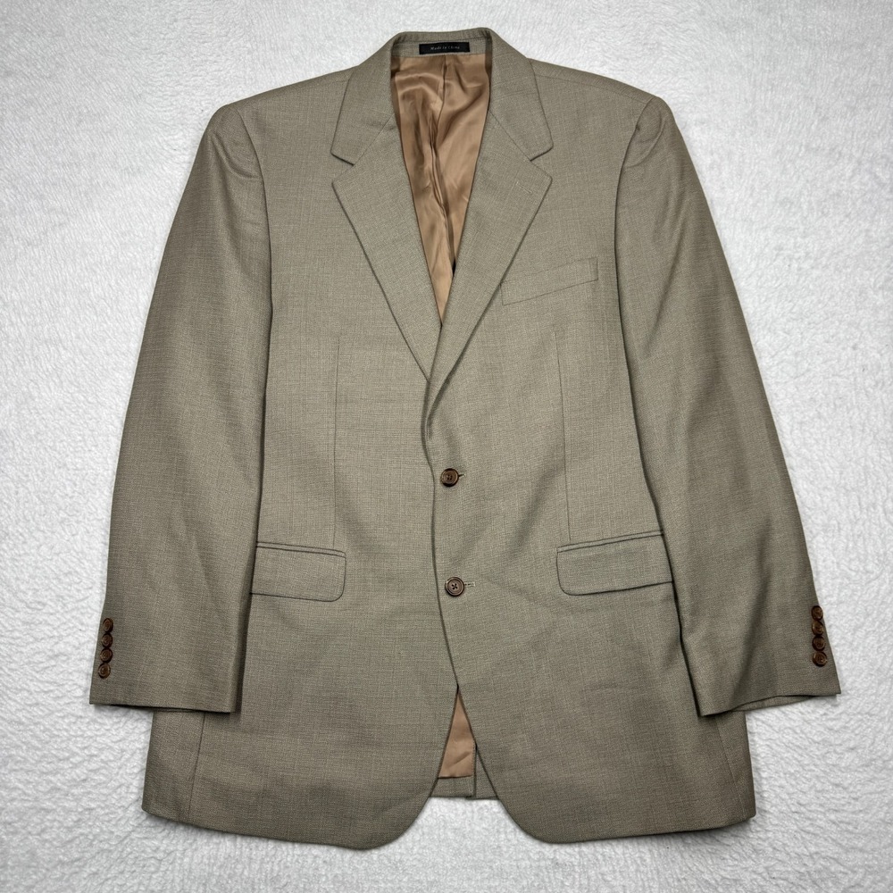 Vintage Polo Ralph Lauren Blazer Tan Sport‎ Dinner Jacket Men's Size 42L